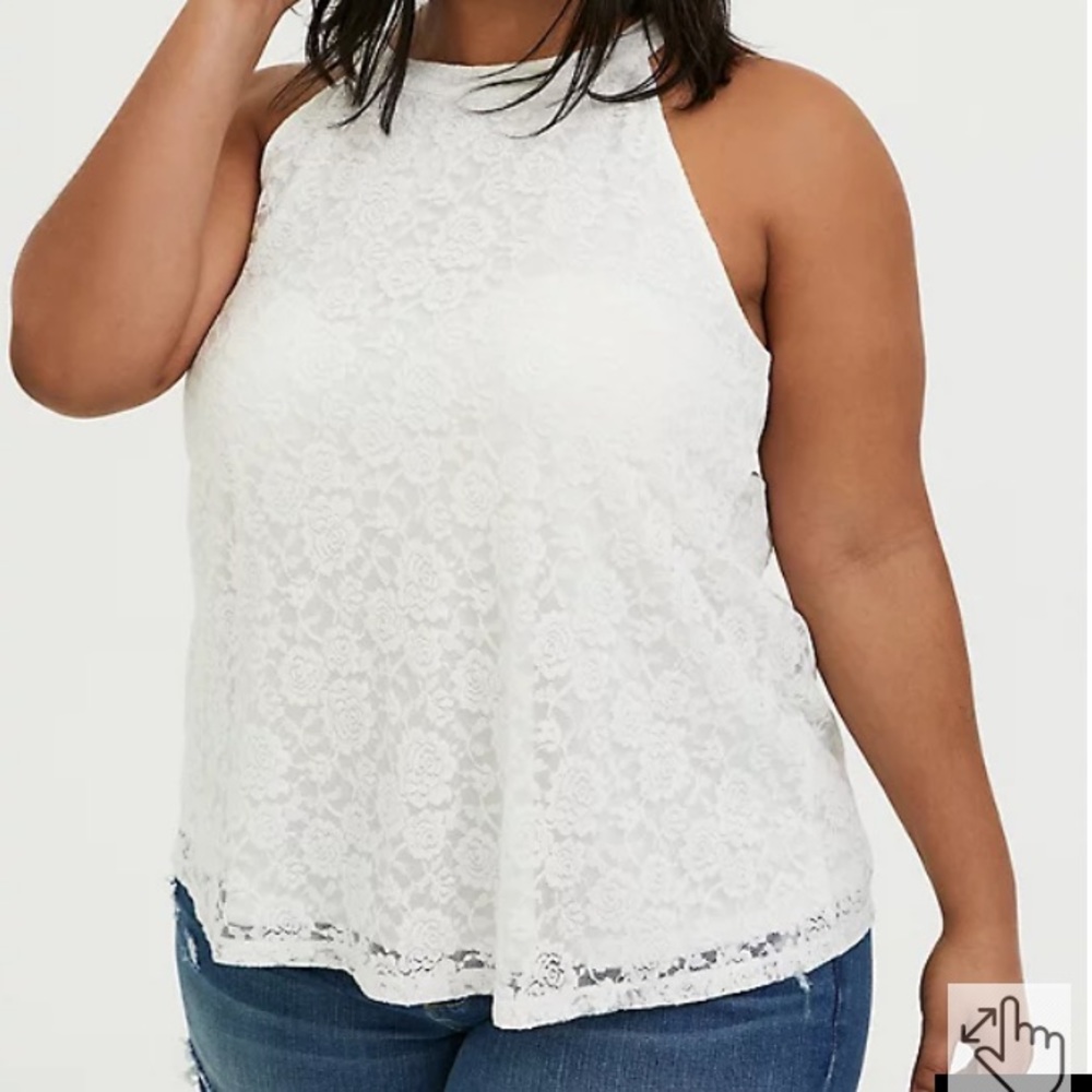 WHITE LACE GODDESS TANK